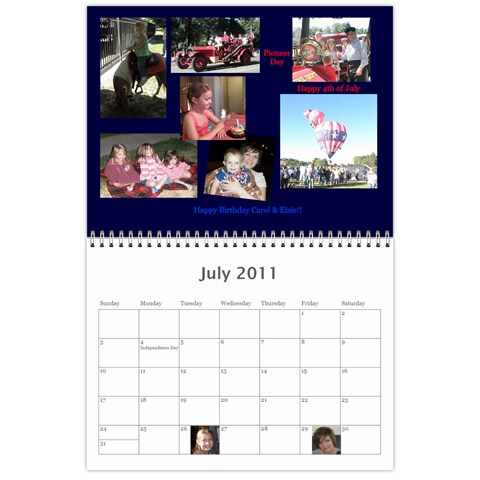 Calendar By Carol Ligon Jul 2011