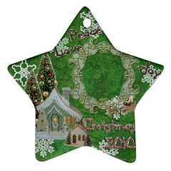 village peace love joy 2010 ornament 69 - Ornament (Star)