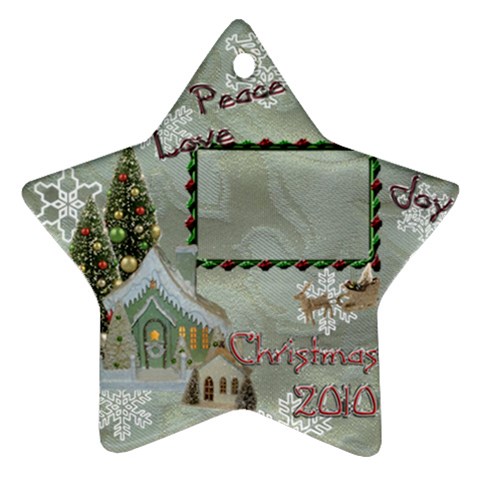 Village Peace Love Joy 2023 Ornament 74 By Ellan Front