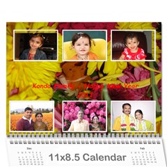 Konda Calendar - Wall Calendar 11  x 8.5  (12-Months)