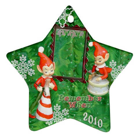 Elf Elves Bells Remember When 2010 Ornament  134 By Ellan Front