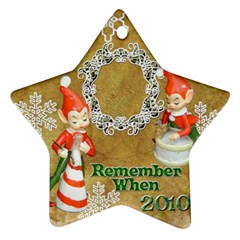elf elves bells remember when 2010 ornament  137 - Ornament (Star)