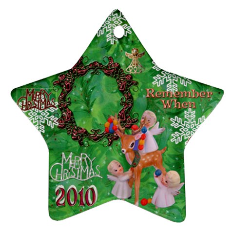 Angels Reindeer Remember When 2010 Ornament 153 By Ellan Front