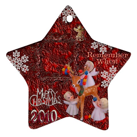 Angels Reindeer Remember When 2010 Ornament 156 By Ellan Front