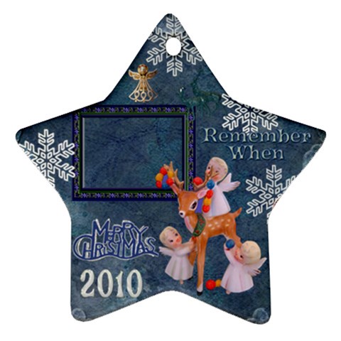 Angels Reindeer Remember When 2023 Ornament 162 By Ellan Front