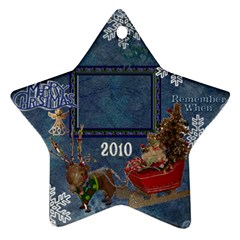 santa sleigh remember when 2010 ornament 163 - Ornament (Star)
