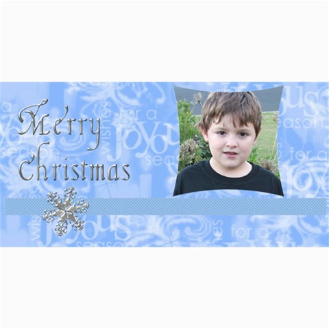 Blue Christmas Photo Card3 By Joan T 8 x4  Photo Card - 2