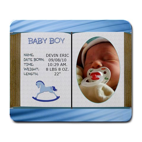 Newborn Baby Boy Mousepad By Lil Front