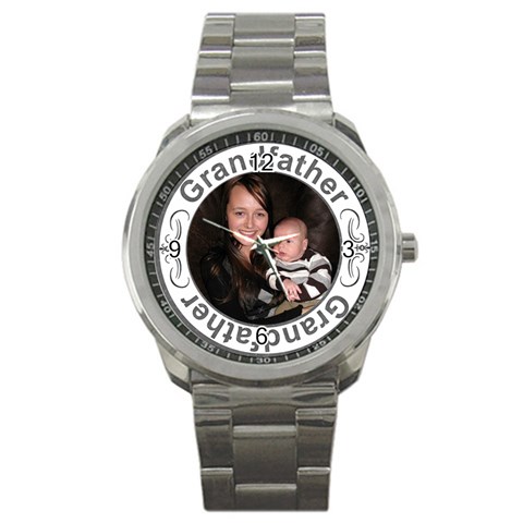 Grandfather Sport Metal Watch By Lil Front