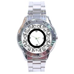 stainless analogue oreo cookie watch - Stainless Steel Analogue Watch