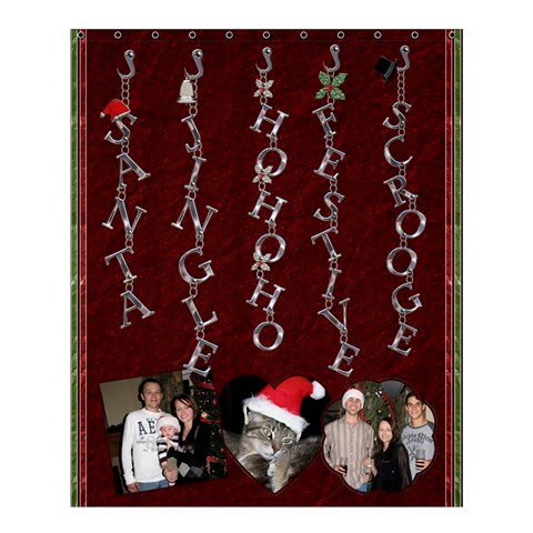 Christmas Shower Curtain By Lil 60 x72  Curtain