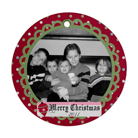 Circle Christmas Ornament By Martha Meier Front