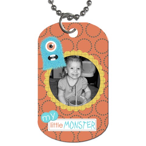 Little Monster Dog Tag 5 By Martha Meier Front