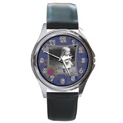 Blue Funky Watch - Round Metal Watch