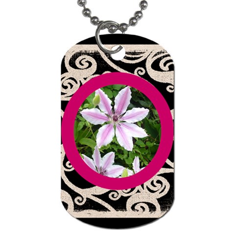 Fantasia Classic Pink Frame Dog Tag By Catvinnat Front