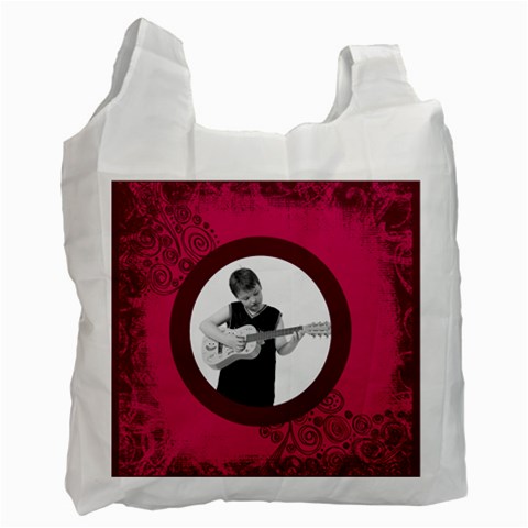 Fantasia Pnk Swirls Guitar Man Recycle Bag 2 Sides By Catvinnat Front