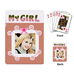 my girl card template - Playing Cards Single Design (Rectangle)
