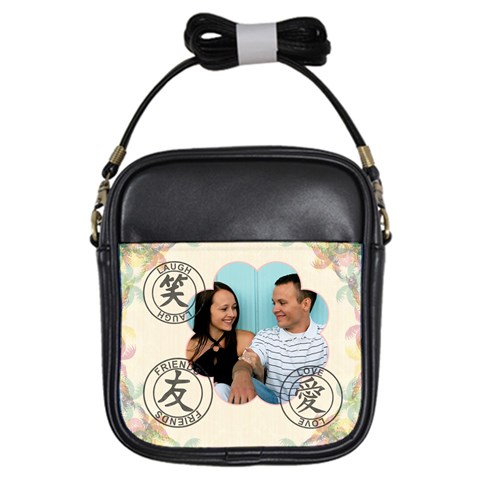 Friends, Laugh, Love Girls Sling Bag By Lil Front