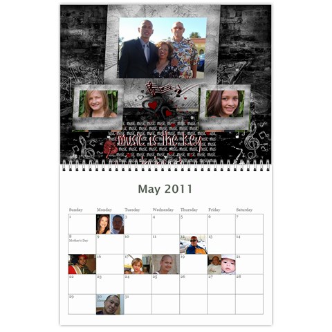 Moms Family Calender By Michelle May 2011