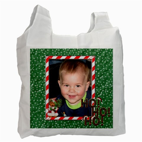 Ho Ho Ho Christmas Recycle Bag By Lil Front