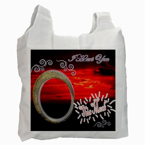 I Heart You This Much Sky Double Recycle Bag 2 Sides By Ellan Front