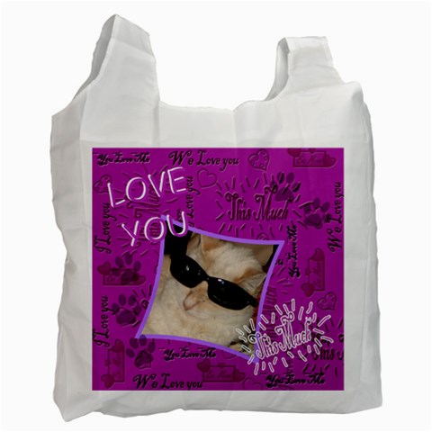 Love My Pet This Much Double Recycle Bag 2 Sides By Ellan Front