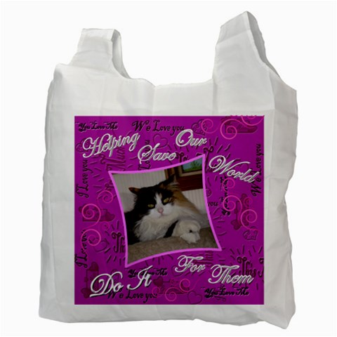 Love My Pet This Much Double Recycle Bag 2 Sides By Ellan Back