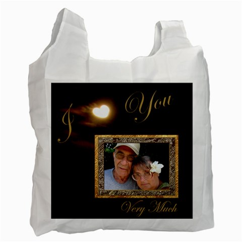 I Heart You Moon Love Gold Recycle Bag By Ellan Front