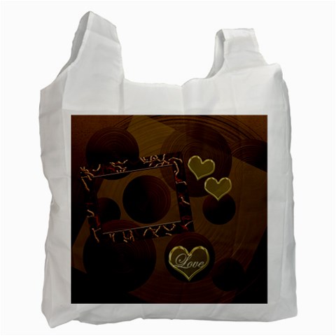 I Heart You Moon 19 Love Gold Recycle Bag By Ellan Front