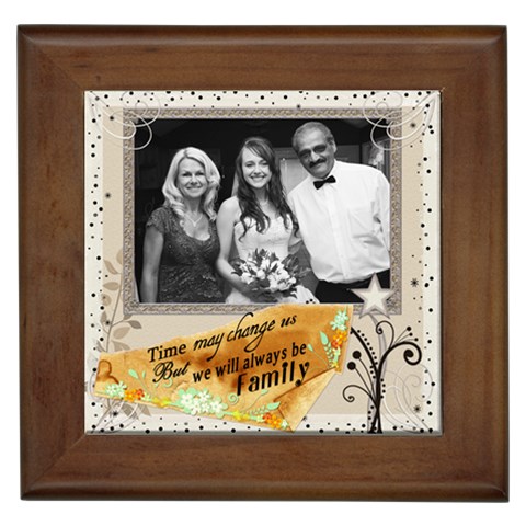 Always Be Family Framed Tile By Lil Front