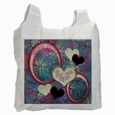 I Heart You Moon 26 Pink Love Recycle Bag By Ellan Front