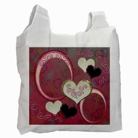I Heart You Moon 29 Pink Love Recycle Bag By Ellan Front
