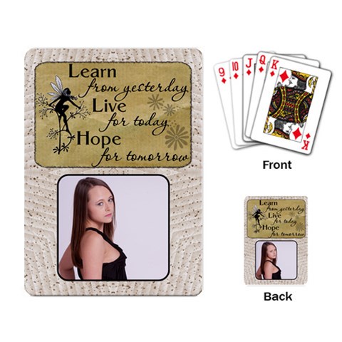 Learn, Live, Hope Playing Cards By Lil Back