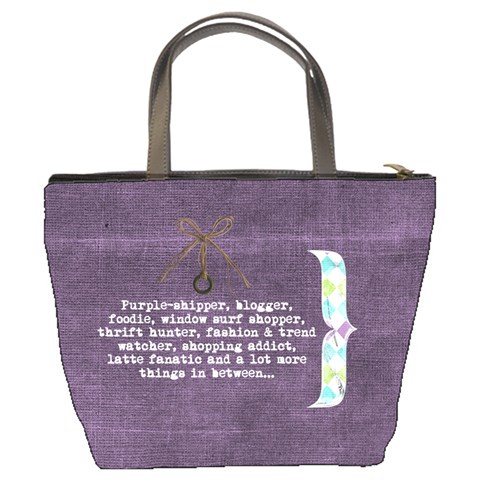 Bucket Bag Purple Missy By Happylemon Back