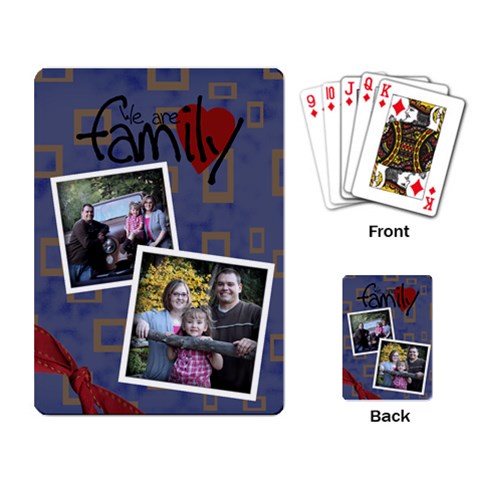 Family Playing Cards Funky By Amanda Bunn Back