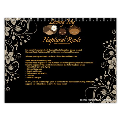 Naptural Roots 2011 Calendar By Leanne Dolce Last Logo Page