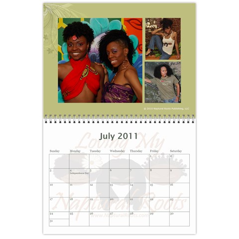 Naptural Roots 2011 Calendar By Leanne Dolce Jul 2011