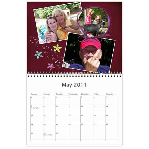 2011 Calender By Lindsay Mizer May 2011