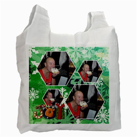 Winter Wonderland Snowflakes Recycle Bag By Catvinnat Front