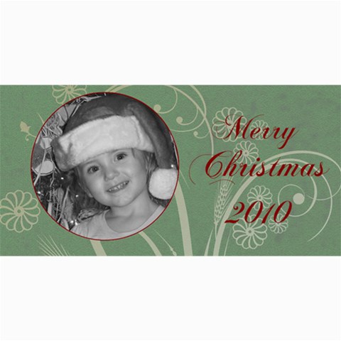 Merry Christmas 2010 Green By Amanda Bunn 8 x4  Photo Card - 3