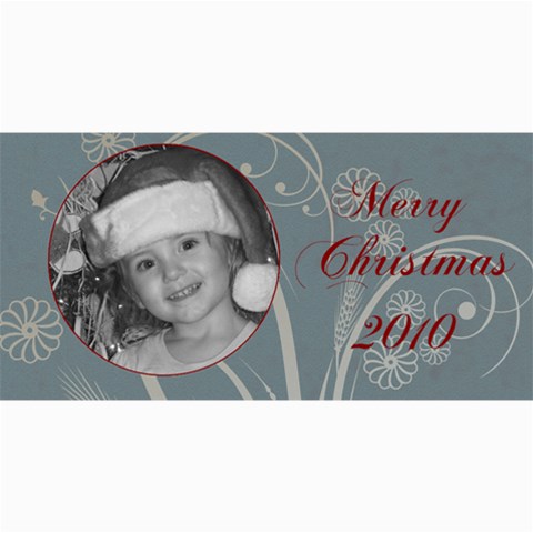 Merry Christmas 2010 Turquoise By Amanda Bunn 8 x4  Photo Card - 2