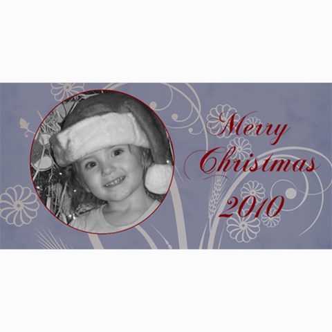 Merry Christmas Blue And Green By Amanda Bunn 8 x4  Photo Card - 1