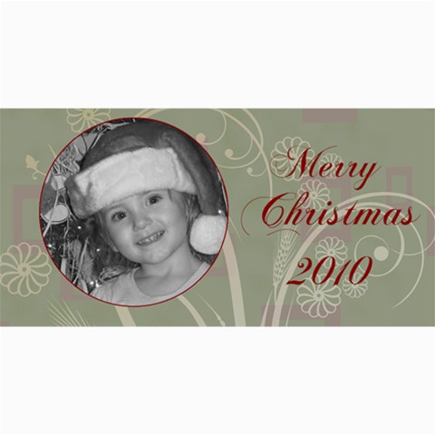 Merry Christmas Blue And Green By Amanda Bunn 8 x4  Photo Card - 9