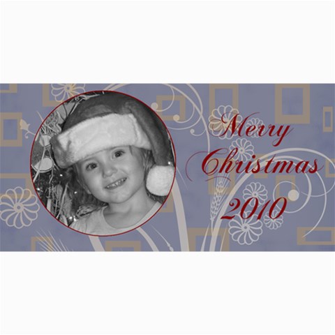 Merry Christmas Blue And Green By Amanda Bunn 8 x4  Photo Card - 10