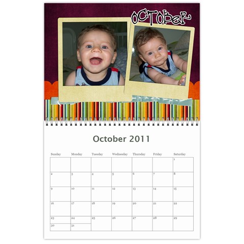 Calendario Gabriel By Thais Oct 2011