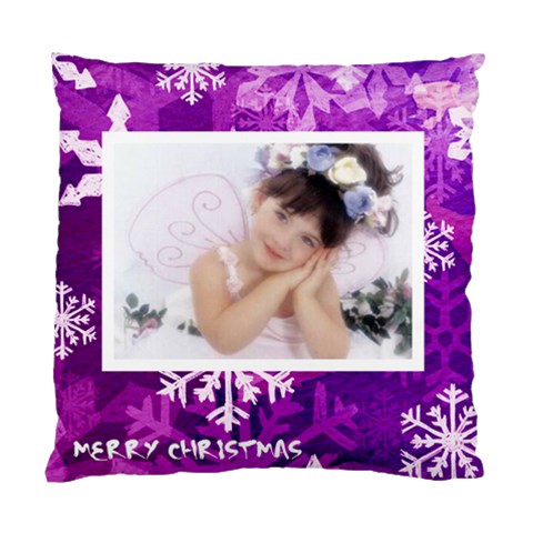 Merry Christmas Princess Snowflake Cushion By Catvinnat Front