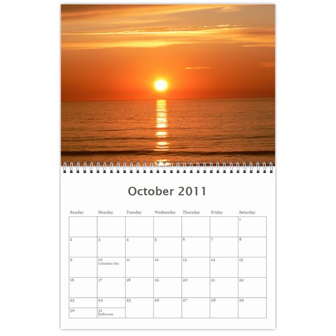 Sunset Calendar By Judy Oct 2011