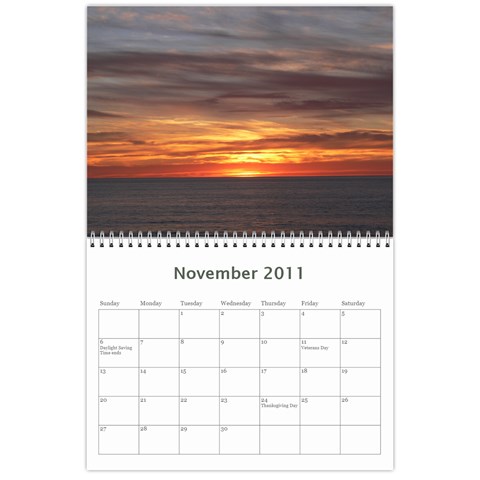 Sunset Calendar By Judy Nov 2011