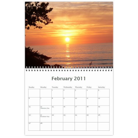 Sunset Calendar By Judy Feb 2011