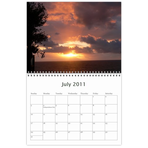 Sunset Calendar By Judy Jul 2011